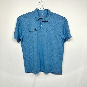 NEW Southern Proper Mens  Blue Short Sleeve Polo W/ Mini Golf carts Men's XXL